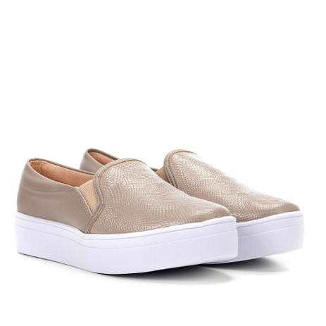 slip on feminino caixa alta