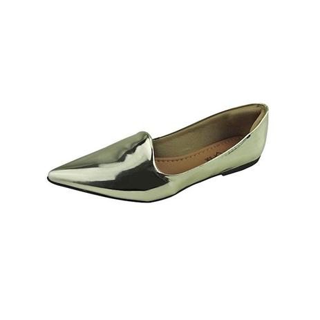 Slipper Bico Fino Specchio - Ouro Light - Glamour Pink - Outros Moda e Acessórios - Magazine Luiza