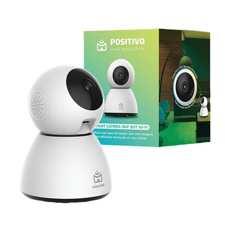 Smart Câmera de Segurança WiFi Positivo Bot Branca Menor preço em Smart Câmera de Segurança WiFi Positivo Bot Branca