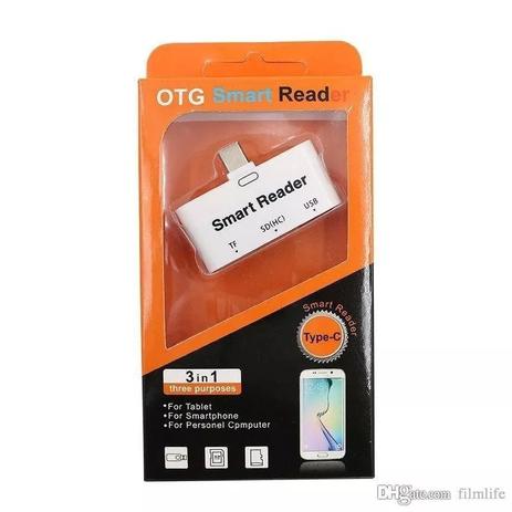 Smart Otg Reader 3 In 1 Type C Usb 3.0 Card Sd - Smart reader Menor preço em Smart Otg Reader 3 In 1 Type C Usb 3.0 Card Sd - Smart reader