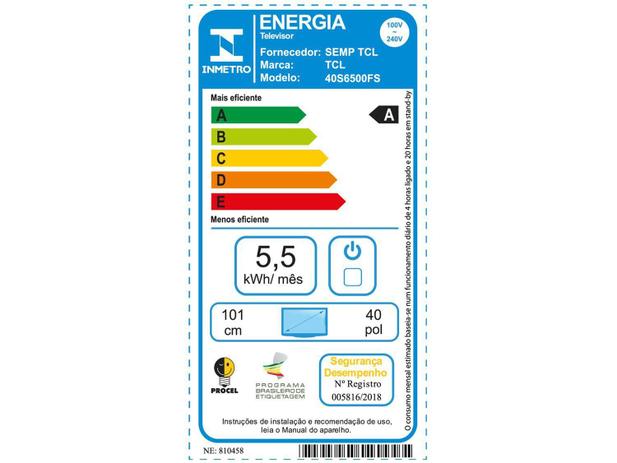 Smart TV 40” Full HD LED TCL 40S6500 Android - Wi-Fi HDR Inteligência Artificial 2 HDMI USB