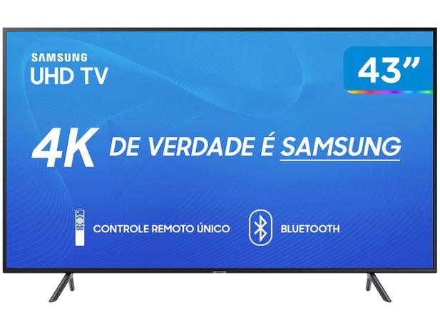 Smart TV 43” 4K LED Samsung UN43RU7100 Tizen - Wi-Fi Bluetooth HDR 3 HDMI 2 USB