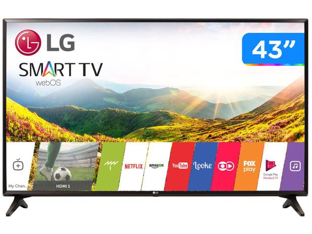 Smart TV 43” Full HD LED LG 43LJ5550 IPS - Wi-Fi 2 HDMI 1 USB