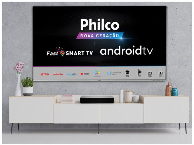Smart TV 4K 50″ Philco LED Ultra HD PTV50G71AGBLS Android Inteligência Artificial HDR 4 HDMI 2 USB