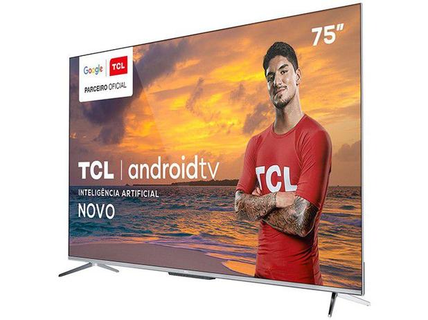 Smart TV 4K LED 75” TCL 75P715 Android - Wi-Fi Bluetooth 3 HDMI 2 USB
