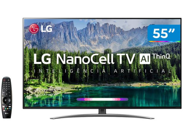 Smart TV 4K NanoCell 55” LG 55SM8600PSA Wi-Fi HDR - Inteligência Artificial Controle Smart Magic Menor preço em Smart TV 4K NanoCell 55” LG 55SM8600PSA Wi-Fi HDR - Inteligência Artificial Controle Smart Magic
