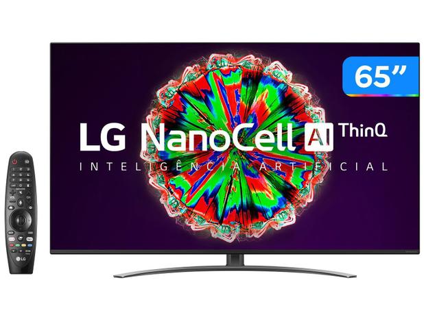 Smart TV 4K NanoCell IPS 65” LG 65NANO81 - Wi-Fi Bluetooth HDR Inteligência Artificial 4 HDMI