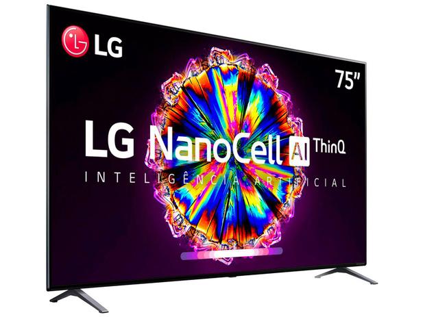 Smart TV 4K NanoCell IPS 75” LG 75NANO90SNA - Wi-Fi Bluetooth HDR Inteligência Artificial 4 HDMI