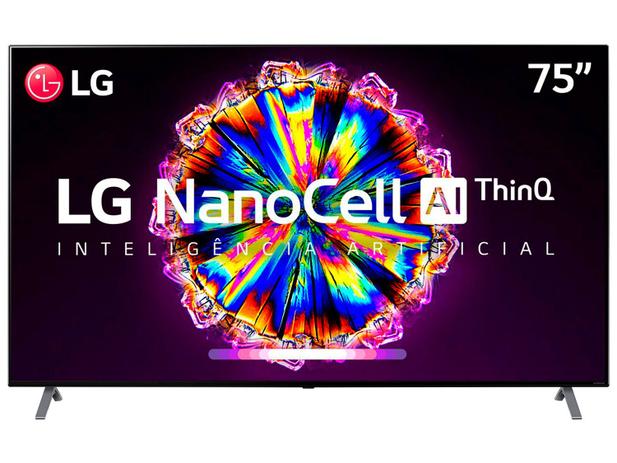 Smart TV 4K NanoCell IPS 75” LG 75NANO90SNA - Wi-Fi Bluetooth HDR Inteligência Artificial 4 HDMI