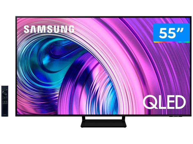 Smart TV 55” 4K QLED Samsung 55Q70A Wi-Fi - Som em Movimento Virtual Processador IA HDR