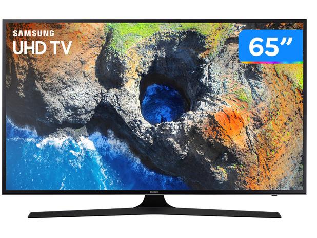Smart TV 65” 4K LED Samsung 65MU6100 Wi-Fi - 3 HDMI 2 USB
