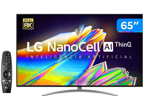Smart TV 8K NanoCell IPS 65” LG 65NANO96 - Wi-Fi Bluetooth HDR Inteligência Artificial 4 HDMI