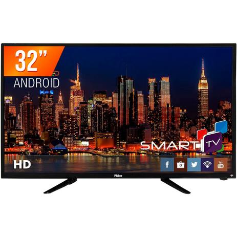 Smart TV Android LED 32'' HD Philco PH32B51DSGWA 2 HDMI 2 USB