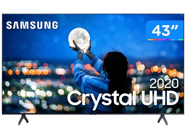 Menor preço em Smart TV Crystal UHD 4K LED 43” Samsung  - 43TU7000 Wi-Fi Bluetooth HDR 2 HDMI 1 USB