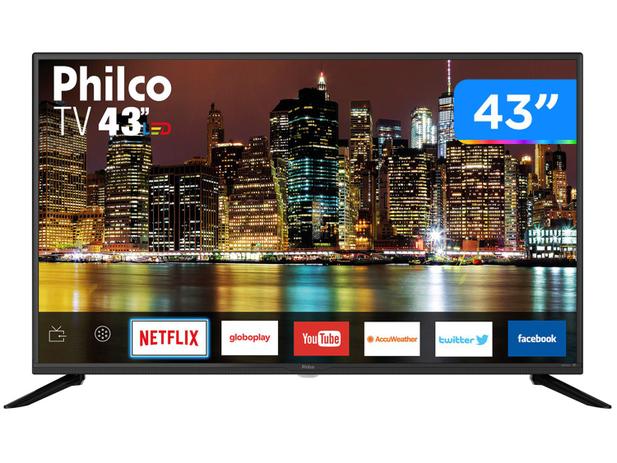 Smart TV Full HD LED 43” Philco PTV43G50SN - Wi-Fi 3 HDMI 2 USB