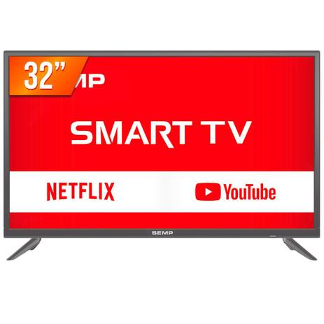 Smart TV LED 32" HD Semp S3900FS HDMI USB Wi-Fi Conversor Digital