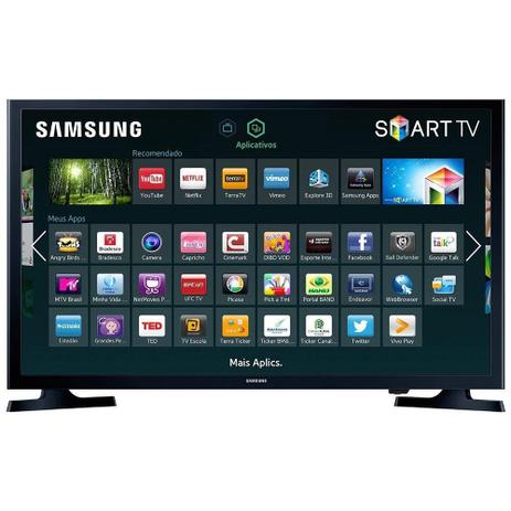 Smart TV LED 32" Samsung UN32J4300 HD com Wi-Fi 1 USB 2 HDMI Conversor Digital Screen Mirroring e 60Hz