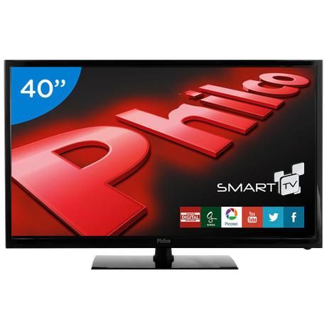 Smart TV LED 40" Philco Full HD 2 HDMI 1 USB Wi-Fi Integrado Conversor Digital PH40R86DSGW