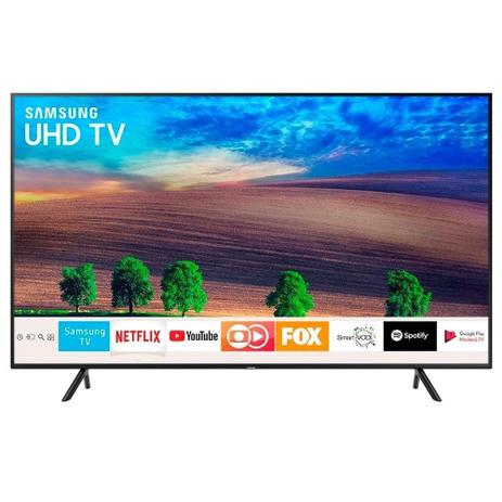 Smart TV LED 49" Samsung UN49NU7100GXZD 4K Ultra HD HDR com Wi-Fi, 2 USB, 3 HDMI e 120Hz