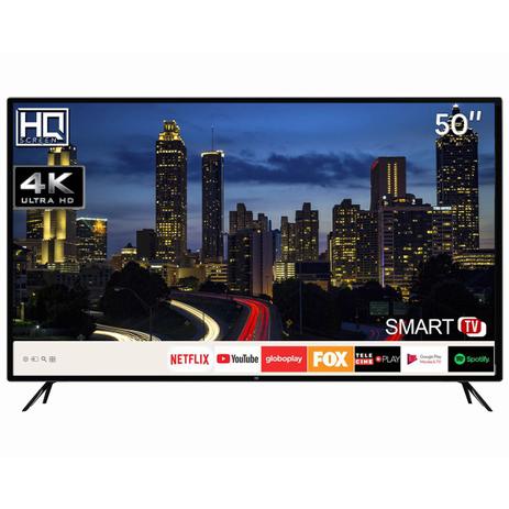 Smart TV LED 50″ HQ HQSTV50NY Ultra HD 4K Netflix Youtube 3 HDMI 2 USB Wi-Fi