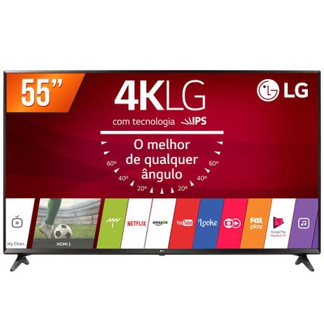 Smart TV LED 55'' Ultra HD 4K LG 55UJ6300 HDMI USB Wi-Fi Conversor Digital Integrado