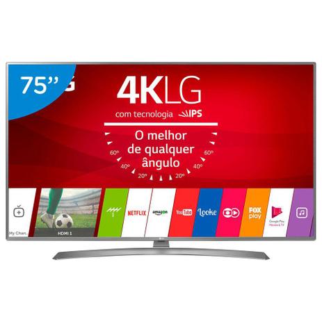 Menor preço em Smart TV LED 75 Polegadas LG 75UJ6585 Ultra HD 4K Wifi com Conversor Digital