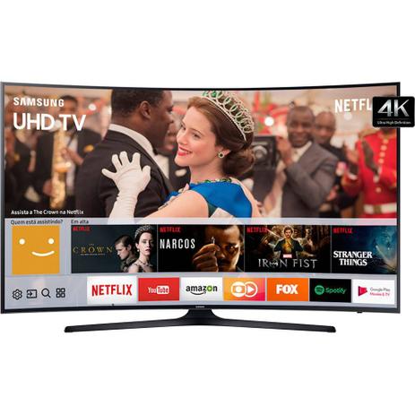 Smart TV LED Curva 55” Samsung 55MU6300 UHD 4k 3 HDMI 2 USB Espelhamento de Tela e Conversor Digital Menor preço em Smart TV LED Curva 55” Samsung 55MU6300 UHD 4k 3 HDMI 2 USB Espelhamento de Tela e Conversor Digital