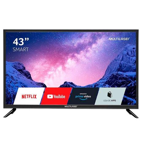 Smart TV Multilaser 43 Full HD, Wi-Fi, 3HDMI, 2 USB, DNR - TL024 Menor preço em Smart TV Multilaser 43 Full HD, Wi-Fi, 3HDMI, 2 USB, DNR - TL024
