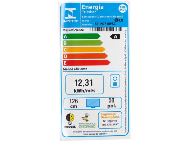 Smart TV UHD 4K LED 50” LG 50UN7310PSC Wi-Fi - Bluetooth Inteligência Artificial 3 HDMI 2 USB