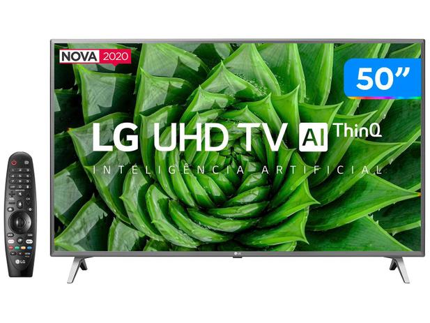 Smart TV UHD 4K LED 50” LG 50UN8000PSD Wi-Fi - Bluetooth HDR Inteligência Artificial 4 HDMI 2 USB