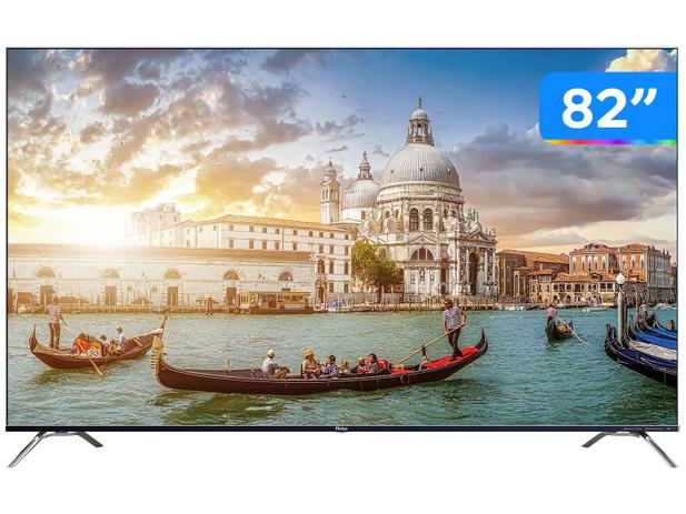 Smart TV UHD E-LED 82” Philco PTV82K90AGIB - Android Wi-Fi Bluetooth HDR 4 HDMI 2 USB