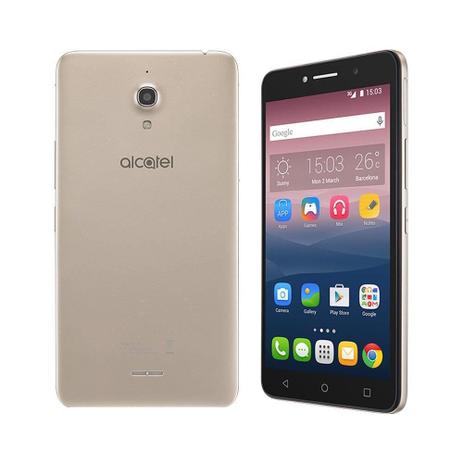 Smartphone Alcatel PIXI4, 6'' Dourado, Dual Chip, Tela 6", 3G+WiFi, Android 5.1, 13MP, 8GB