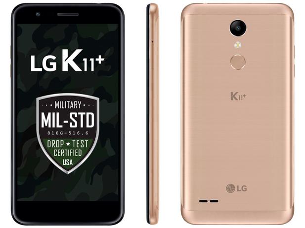 Smartphone LG K11+ 32GB Dourado 4G Octa-Core - 3GB RAM Tela 5,3” Câm. 13MP + Selfie 5MP Dual Chip