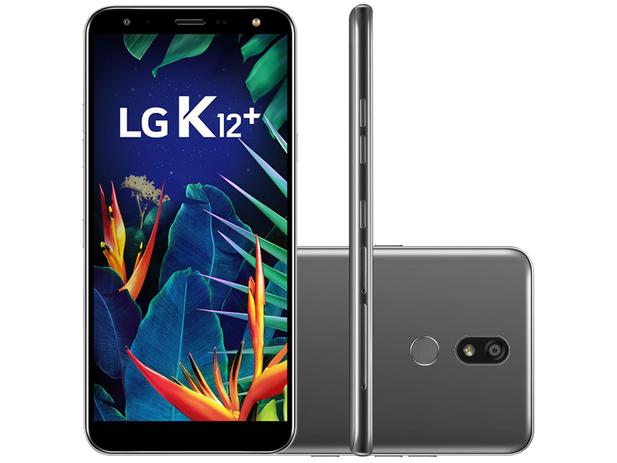 Menor preço em Smartphone LG K12+ 32GB Platinum 4G 3GB RAM 5,7” Câm. 16MP Selfie 8MP Inteligência Artificial