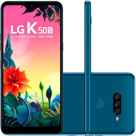 Smartphone LG K50s 32GB Dual Chip 4G Tela 6,5” Câmera Tripla 13MP 5MP 2MP Frontal 13MP Azul Menor preço em Smartphone LG K50s 32GB Dual Chip 4G Tela 6,5” Câmera Tripla 13MP 5MP 2MP Frontal 13MP Azul