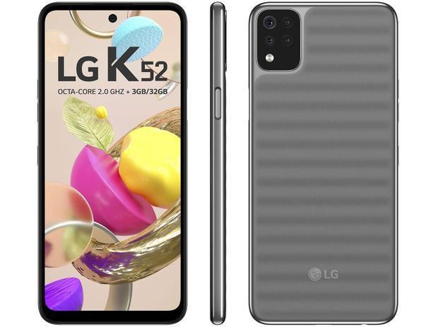 Smartphone LG K52 64GB Cinza 4G Octa-Core 3GB RAM Tela 6,59 Câm. Quádrupla + Selfie 8MP Android Dual Chip Desbloqueado Vivo Menor preço em Smartphone LG K52 64GB Cinza 4G Octa-Core 3GB RAM Tela 6,59 Câm. Quádrupla + Selfie 8MP Android Dual Chip Desbloqueado Vivo