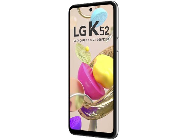 Smartphone LG K52 64GB Cinza 4G Octa-Core 3GB RAM - Tela 6,59” Câm. Quádrupla + Selfie 8MP Dual Chip