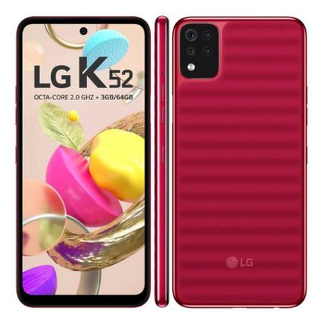Smartphone LG K52 64GB Tela 6.59 Dual Chip 4G Vermelho Menor preço em Smartphone LG K52 64GB Tela 6.59 Dual Chip 4G Vermelho