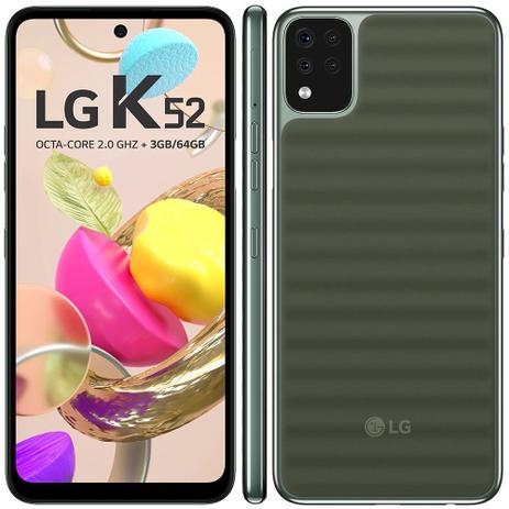 Smartphone LG K52 64GB Verde 4G Octa-Core 3GB RAM Tela 6,59 Câm. Quádrupla + Selfie 8MP Android Dual Chip Desbloqueado Tim Menor preço em Smartphone LG K52 64GB Verde 4G Octa-Core 3GB RAM Tela 6,59 Câm. Quádrupla + Selfie 8MP Android Dual Chip Desbloqueado Tim