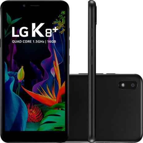 Smartphone LG K8+ 16GB Dual Chip Câmera Principal 8MP Frontal 5MP Android 7.0 Preto