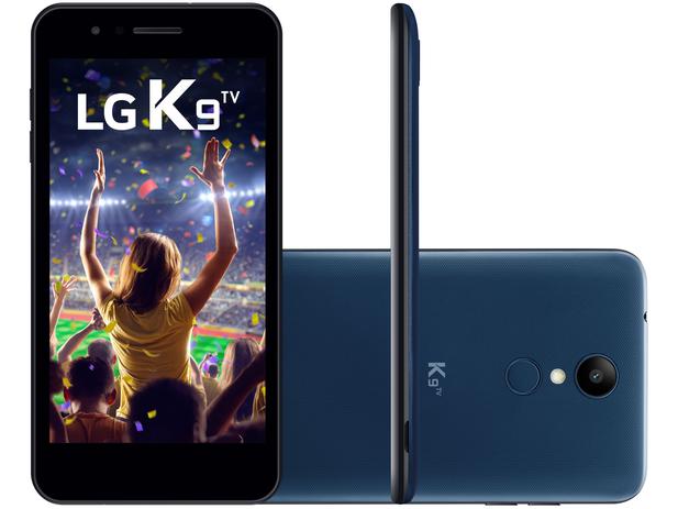 Smartphone LG K9 TV 16GB Azul 4G Quad Core - 2GB RAM Tela 5” Câm. 8MP + Câm. Selfie 5MP Menor preço em Smartphone LG K9 TV 16GB Azul 4G Quad Core - 2GB RAM Tela 5” Câm. 8MP + Câm. Selfie 5MP
