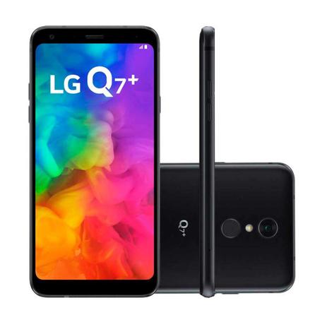 Smartphone LG Q7+ Preto 64GB, Tela 5.5 Full Vision, Android 8.0, Câmera Traseira 16MP, Câmera Fron Menor preço em Smartphone LG Q7+ Preto 64GB, Tela 5.5 Full Vision, Android 8.0, Câmera Traseira 16MP, Câmera Fron