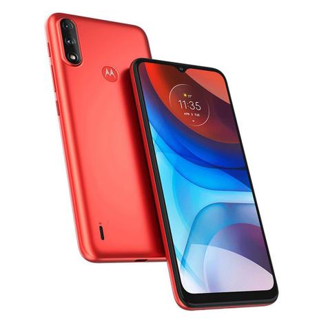 Smartphone Motorola E7 Power 32GB 4G Tela 6.5” Câmera Dupla 13MP 2MP Frontal  5MP Vermelho Coral - Motorola - Magazine Luiza