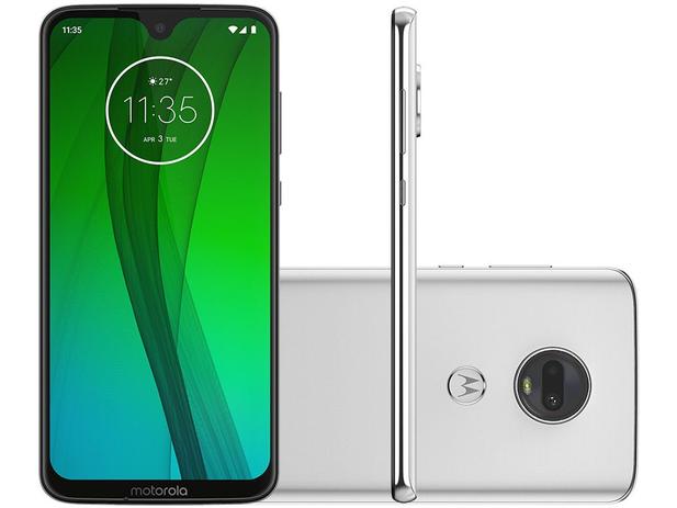 Smartphone Motorola G7 64GB Polar 4G - 4GB RAM Tela 6,24” Câm. Dupla + Câm. Selfie 8MP