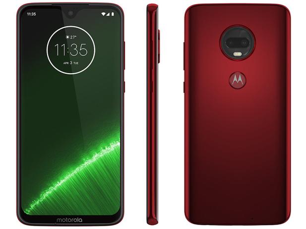 Smartphone Motorola G7 Plus 64GB Rubi 4G - 4GB RAM Tela 6,24” Câm. Dupla + Câm. Selfie 12MP