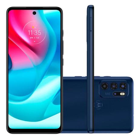 Smartphone Motorola Moto G60S, 128GB, 4G, 6GB RAM, 64MP, Tela 6.8, Capa Protetora, Azul - PAMU0000BR Menor preço em Smartphone Motorola Moto G60S, 128GB, 4G, 6GB RAM, 64MP, Tela 6.8, Capa Protetora, Azul - PAMU0000BR