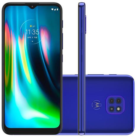 Smartphone Motorola Moto G9 Play, 64GB, 48MP, Tela 6.5, Azul Safira + Capa Protetora - XT2083-1 Menor preço em Smartphone Motorola Moto G9 Play, 64GB, 48MP, Tela 6.5, Azul Safira + Capa Protetora - XT2083-1