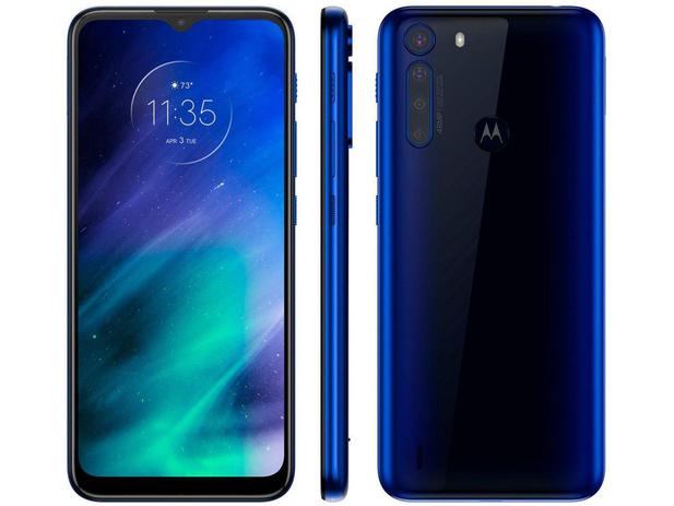 Smartphone Motorola One Fusion 128GB Azul Safira - 4GB RAM Tela 6,5” Câm.  Quádrupla + Selfie 8MP - Motorola One - Magazine Luiza