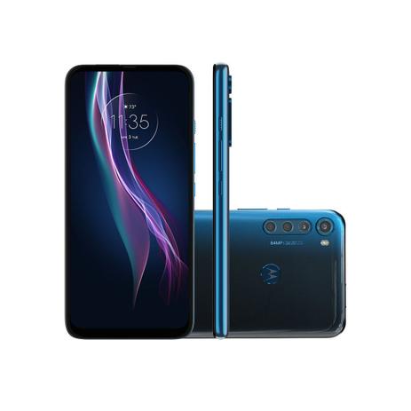 Smartphone Motorola One Fusion+ Dual Chip, Android 10, Tela 6.5”, 128GB, 4GB RAM - Azul Índigo Menor preço em Smartphone Motorola One Fusion+ Dual Chip, Android 10, Tela 6.5”, 128GB, 4GB RAM - Azul Índigo