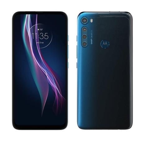 Smartphone Motorola One Fusion Plus  Azul, Tela 6.5", 4G+Wi-Fi, Android, Câm.Traseira 64 +8+5+2 MP, Frontal 16MP, 128GB